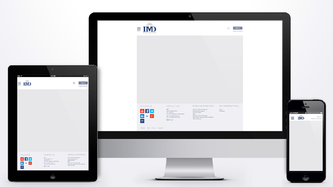 IMD new website - modular approach